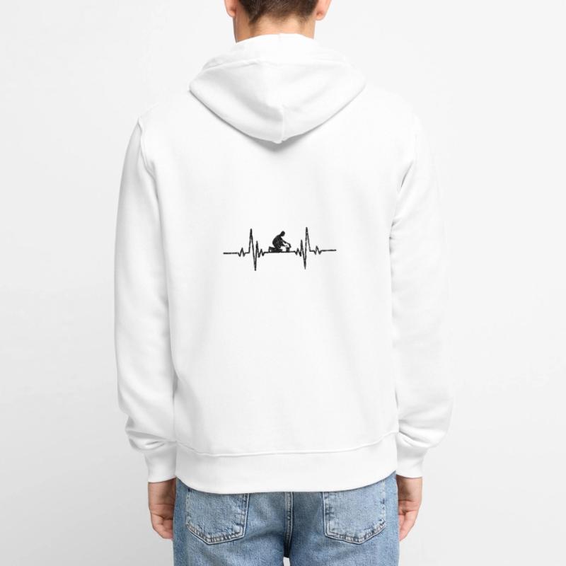 Craft ECG Electronics Pulse Craftsman Tool Unisex Premium Organic Zip Hoodie