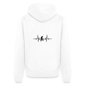 Vélo VTT Fréquence cardiaque Cyclisme Cyclisme - Veste à capuche bio Premium Unisexe - blanc - Dos - Thijin (182cm)