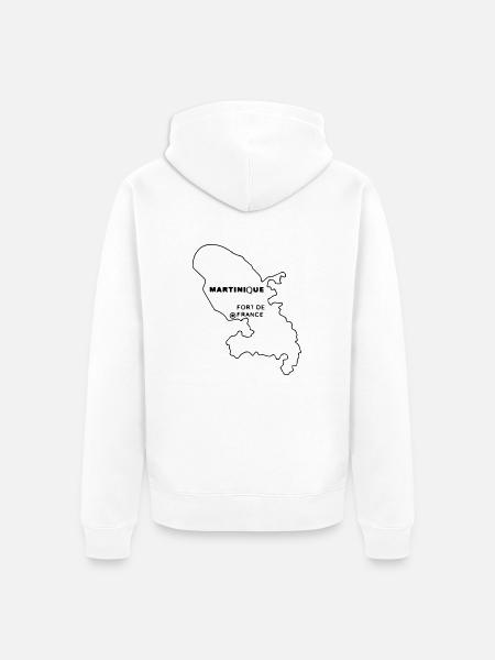 Martinique - Unisex Premium Bio Zip Hoodie - Weiß