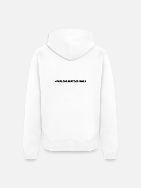Perle des Erzgebirges - Unisex Premium Bio Zip Hoodie - Weiß