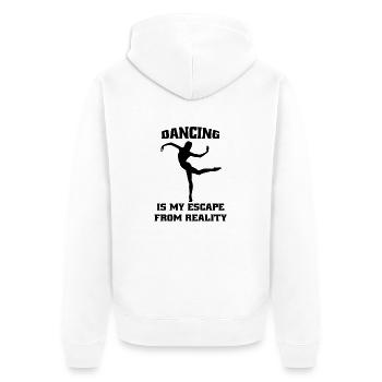 Ballet Gift Dancer Ballerina Cours de danse Danse - Veste à capuche bio Premium Unisexe - blanc - Dos - Thijin (182cm)