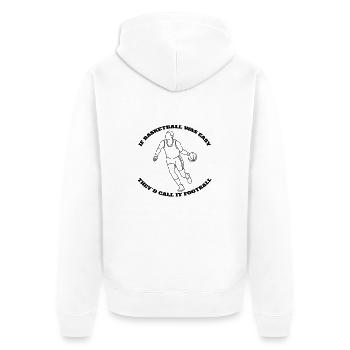 Basketball Basketballliebhaber Basketballer Team - Unisex Premium Bio Zip Hoodie - Weiß - Hinten - Thijin (182cm)