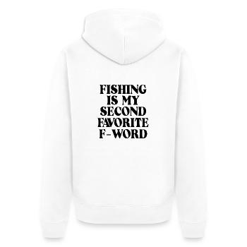Pêcheur Pêcheur Pêcheur Cadeau Dire Humour - Veste à capuche bio Premium Unisexe - blanc - Dos - Thijin (182cm)