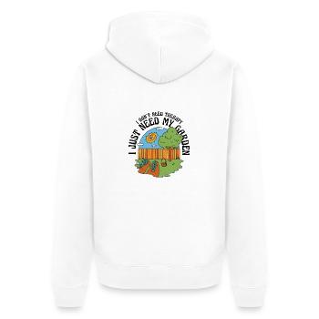 Gärtner Hobbygärtner Garten Obstgarten Geschenk - Unisex Premium Bio Zip Hoodie - Weiß - Hinten - Thijin (182cm)