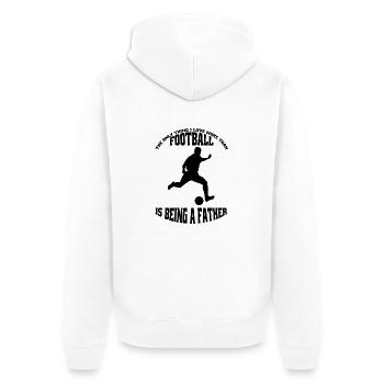 Fußballtrainer Fußball Vater Papa Fußballspieler - Unisex Premium Bio Zip Hoodie - Weiß - Hinten - Thijin (182cm)