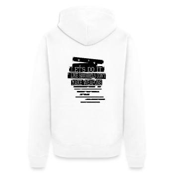 heart present idea happy birthday present - Unisex Premium Bio Zip Hoodie - Weiß - Hinten - Thijin (182cm)