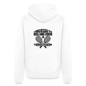 Joueur de tennis Club de tennis Raquette de tennis Tennis - Veste à capuche bio Premium Unisexe - blanc - Dos - Thijin (182cm)