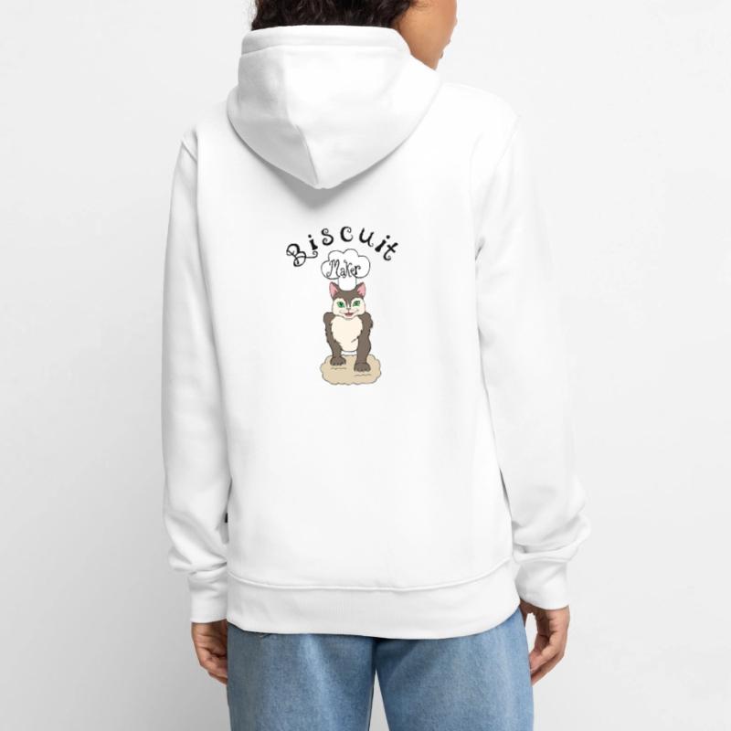 Cat Making Biscuits Maker Cat Unisex Premium Organic Zip Hoodie