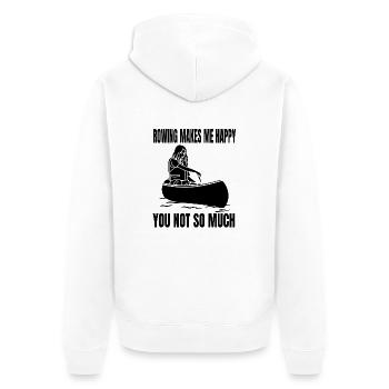 Rower Rowing funny rower saying rowing club - Unisex Premium Organic Zip Hoodie - white - Back - Thijin (182cm)