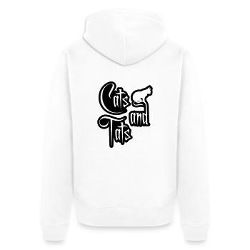 Citation de chats et de tats - Veste à capuche bio Premium Unisexe - blanc - Dos - Thijin (182cm)