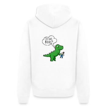 Ist das Bio - Unisex Premium Bio Zip Hoodie - Weiß - Hinten - Thijin (182cm)