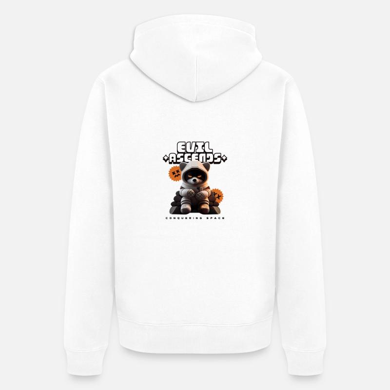 CONQUÉRIR L’ESPACE pour l’Enfer - Veste à capuche bio Premium Unisexe - blanc