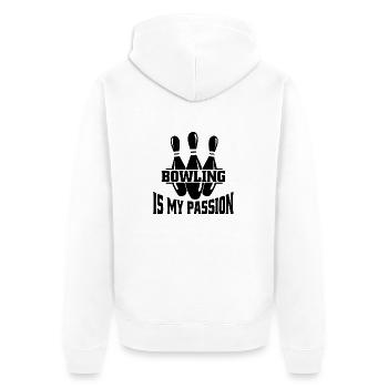 Bowling Kegelverein Bowler Kegeln Bowlingverein - Veste à capuche bio Premium Unisexe - blanc - Dos - Thijin (182cm)