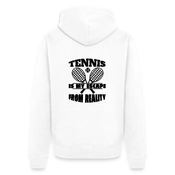 Tennis Club Tennis Lovers Tennis Players Tennis - Unisex Premium Organic Zip Hoodie - white - Back - Thijin (182cm)