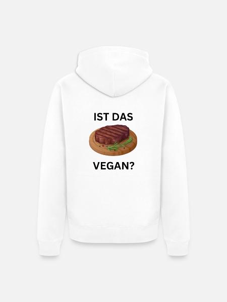 Ist das Fleisch Vegan? - Unisex Premium Bio Zip Hoodie - Weiß