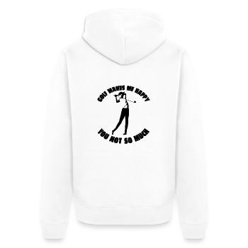 Golfeurs Golf Club Golf Parcours de golf Golf Sports - Veste à capuche bio Premium Unisexe - blanc - Dos - Thijin (182cm)