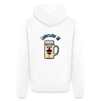Laternenmaß / Laterne / Laterndal V2 - Unisex Premium Bio Zip Hoodie - Weiß - Hinten - Thijin (182cm)