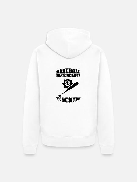 Baseball Baseballspieler Baseballteam Baseballer - Unisex Premium Bio Zip Hoodie - Weiß