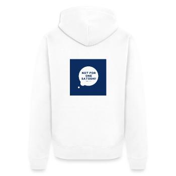 Not for one Satoshi bubble blue - Unisex Premium Organic Zip Hoodie - white - Back - Thijin (182cm)