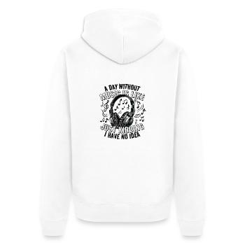 Singer Singing Hobby Singer Band Singing Musicians - Unisex Premium Organic Zip Hoodie - white - Back - Thijin (182cm)