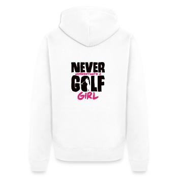 Golfeur Golf Club Golf Club Terrain de golf - Veste à capuche bio Premium Unisexe - blanc - Dos - Thijin (182cm)