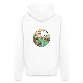 wonderful nature - Unisex Premium Organic Zip Hoodie - white - Back - Thijin (182cm)