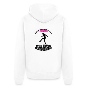 Skateboard Skaten Skater Skate-Fan Skateboarding - Unisex Premium Bio Zip Hoodie - Weiß - Hinten - Thijin (182cm)