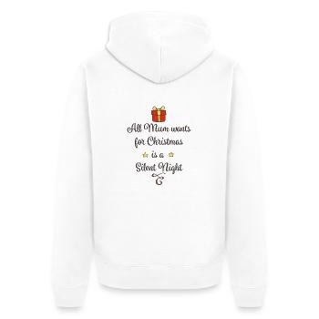 Bébé Noël - Veste à capuche bio Premium Unisexe - blanc - Dos - Thijin (182cm)