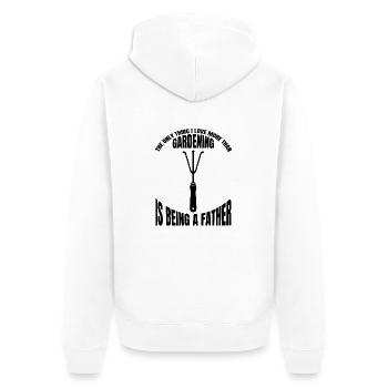 Jardinier Hobby Jardinier Verger Jardin Cadeau - Veste à capuche bio Premium Unisexe - blanc - Dos - Thijin (182cm)
