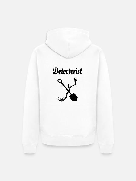 Metalldetektor - Unisex Premium Bio Zip Hoodie - Weiß