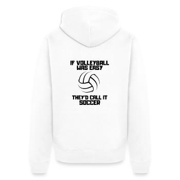 Volley-ball cadeau Volley-ball joueur de beach-volley - Veste à capuche bio Premium Unisexe - blanc - Dos - Thijin (182cm)