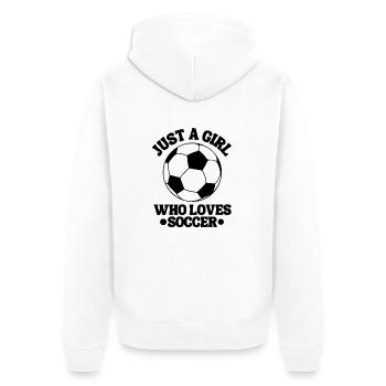 Soccer Team Soccer Design Soccer Player - Unisex Premium Organic Zip Hoodie - white - Back - Thijin (182cm)