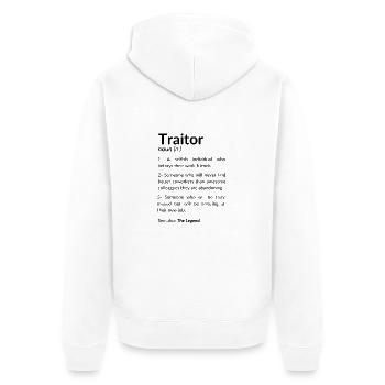 Lustiger Abschiedskollege, Kollege, der seinen Job verlässt - Unisex Premium Bio Zip Hoodie - Weiß - Hinten - Thijin (182cm)