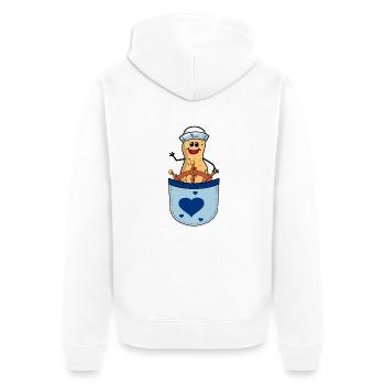 Sac Cacahuète Marins Marins Timonier - Veste à capuche bio Premium Unisexe - blanc - Dos - Thijin (182cm)