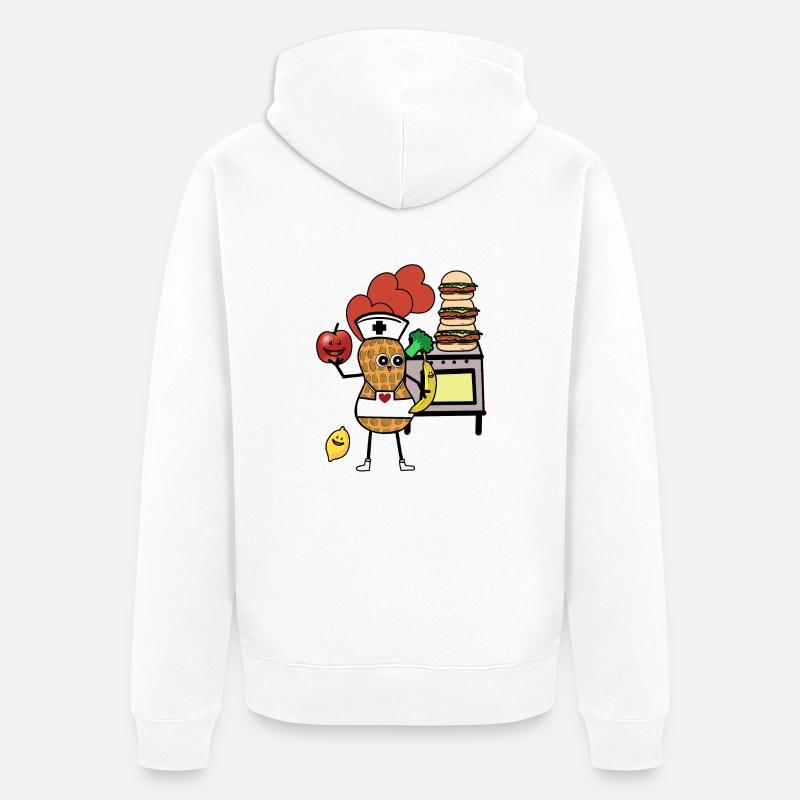 Herd kochen gesund Kochen Krankenschwester - Unisex Premium Bio Zip Hoodie - Weiß
