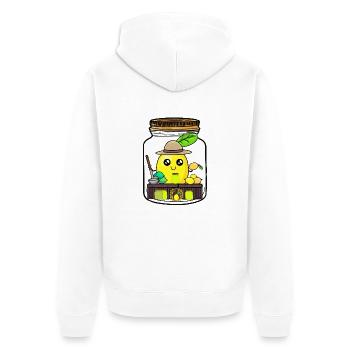 Lemon Lemtonen Juice Vendor Lemon Child - Unisex Premium Organic Zip Hoodie - white - Back - Thijin (182cm)