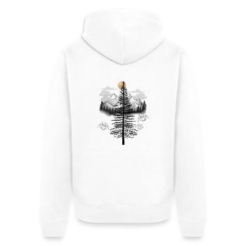 Chauves-souris d'Halloween nature de chauve-souris - Veste à capuche bio Premium Unisexe - blanc - Dos - Thijin (182cm)