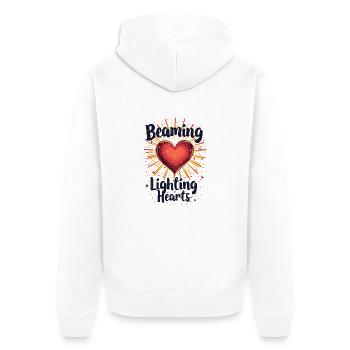 DES AMOURS RAYONNANTES - Veste à capuche bio Premium Unisexe - blanc - Dos - Thijin (182cm)