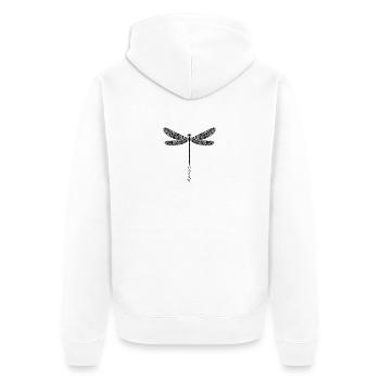 Glückslibelle Libellule porte-bonheur - Veste à capuche bio Premium Unisexe - blanc - Dos - Thijin (182cm)