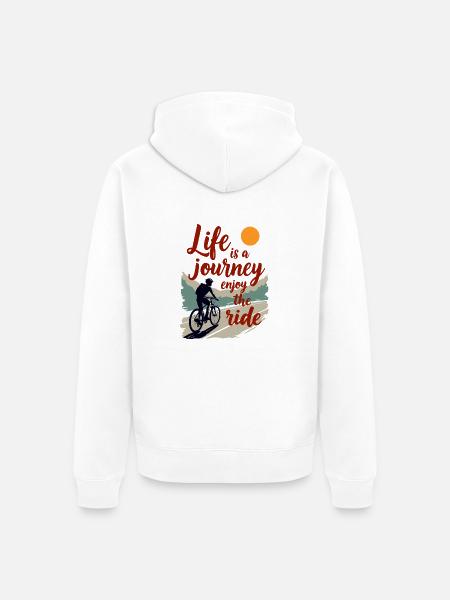 TREND QUOTE REISE - Unisex Premium Bio Zip Hoodie - Weiß