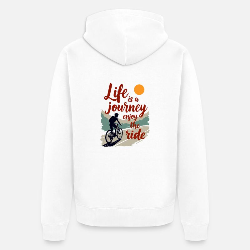 PARCOURS DE CITATION DE TENDANCE - Veste à capuche bio Premium Unisexe - blanc