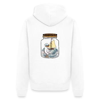 Marin Seagull voilier Ahoy - Veste à capuche bio Premium Unisexe - blanc - Dos - Thijin (182cm)