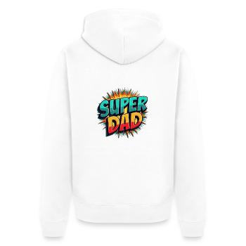 GIFTS FOR DAD - Unisex Premium Organic Zip Hoodie - white - Back - Thijin (182cm)