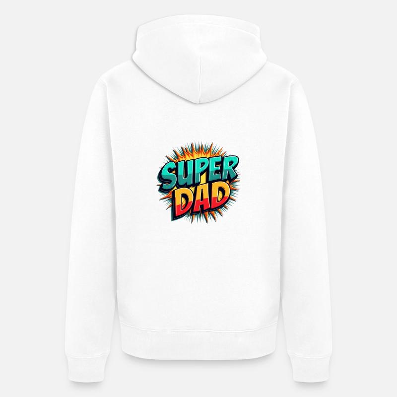 CADEAUX POUR PAPA - Veste à capuche bio Premium Unisexe - blanc