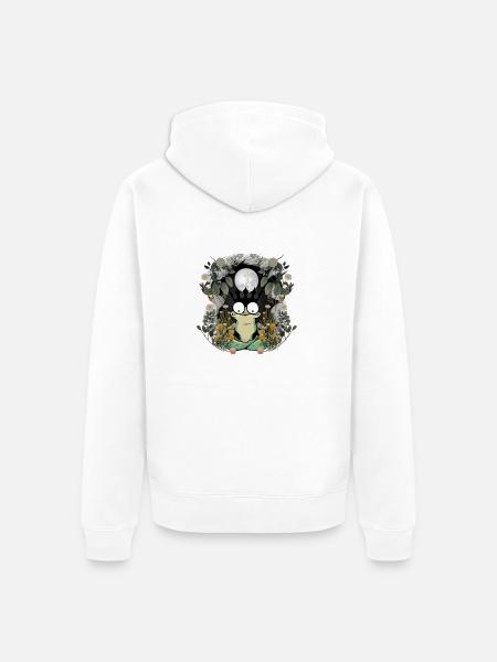 Frosch Frösche Märchen Märchenfigur - Unisex Premium Bio Zip Hoodie - Weiß