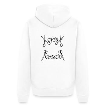 cadeau femme, homme, t-shirt humoristique, humour - Veste à capuche bio Premium Unisexe - blanc - Dos - Thijin (182cm)
