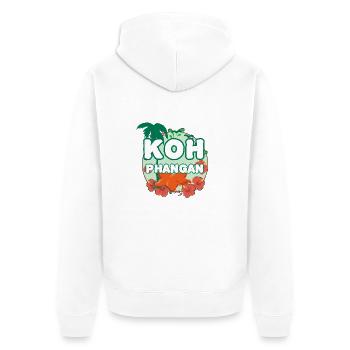 K8h Île de Pha-ngan - Veste à capuche bio Premium Unisexe - blanc - Dos - Thijin (182cm)
