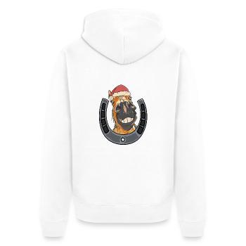 Père Noël Cheval Père Noël Chevaux Père Noël - Veste à capuche bio Premium Unisexe - blanc - Dos - Thijin (182cm)