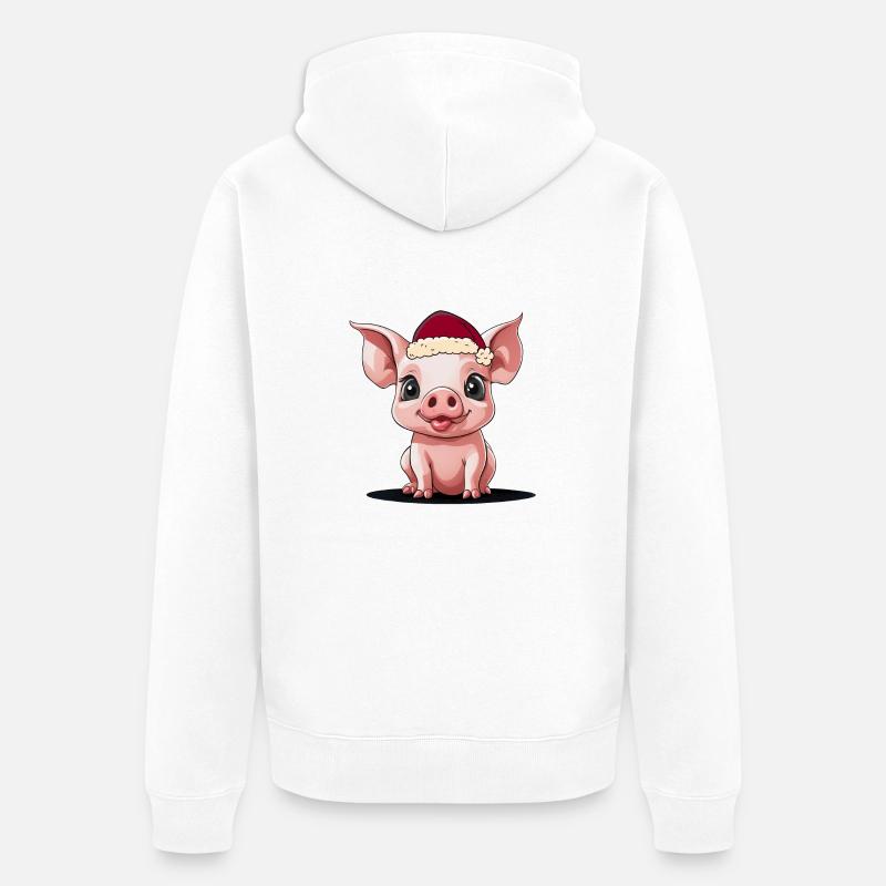 Père Noël Noël - Veste à capuche bio Premium Unisexe - blanc