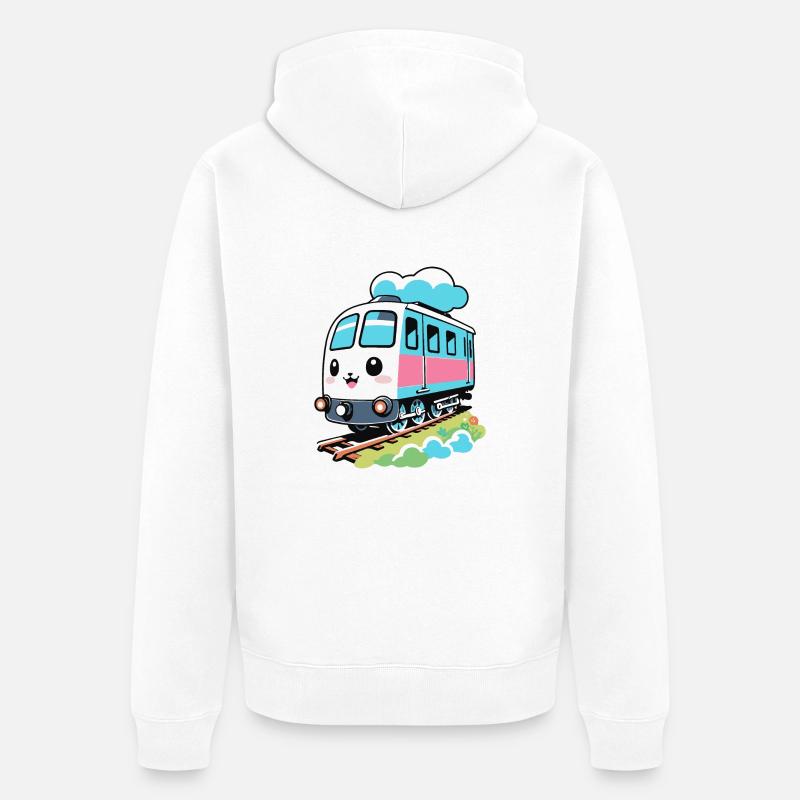 TRAIN MIGNON - Veste à capuche bio Premium Unisexe - blanc